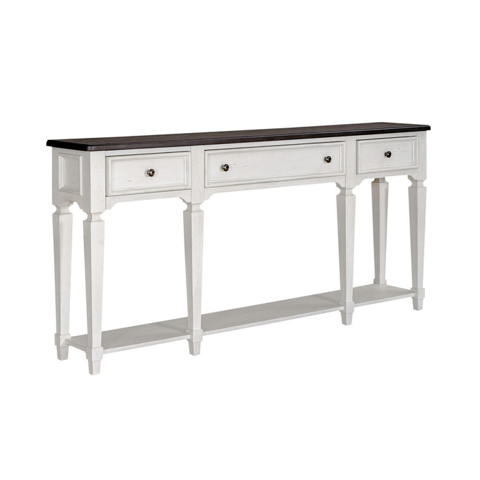 Allyson Park - Hall Table - Wirebrushed White / Charcoal – Console Tables by Liberty Furniture at Furniture Wholesale Plus , Nashville furniture store