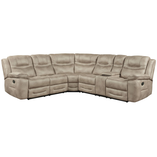 Shelton - 3 Piece Manual Reclining Sectional - Brown – Reclining Sectionals by Steve Silver Furniture at Furniture Wholesale Plus , Nashville furniture store