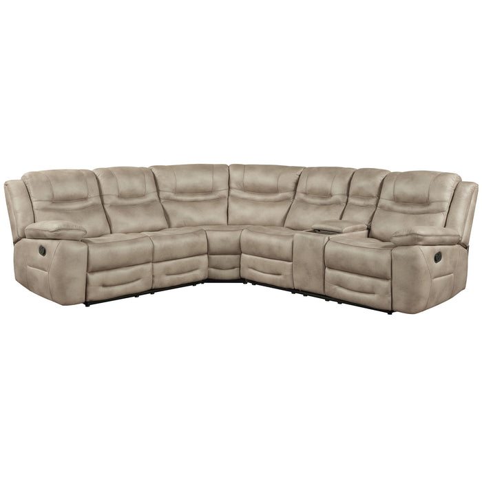 Shelton - 3 Piece Manual Reclining Sectional - Brown – Reclining Sectionals by Steve Silver Furniture at Furniture Wholesale Plus , Nashville furniture store
