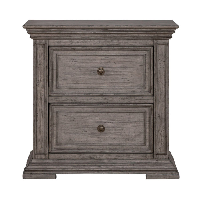 Big Valley - 2 Drawer Night Stand w/ Charging Station – Nightstands w/ Charging Stations by Liberty Furniture at Furniture Wholesale Plus , Nashville furniture store