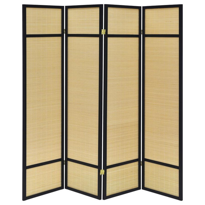 Pearce - 4-Panel Bamboo Room Divider Folding Screen - Natural - Premium Room Dividers from Coaster Fine Furniture - Just $179! Shop now at Furniture Wholesale Plus  We are the best furniture store in Nashville, Hendersonville, Goodlettsville, Madison, Antioch, Mount Juliet, Lebanon, Gallatin, Springfield, Murfreesboro, Franklin, Brentwood