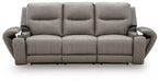 Real Moments - Power Reclining Sofa With Audio Seating - Ash – Reclining Sofas by Signature Design by Ashley® at Furniture Wholesale Plus , Nashville furniture store