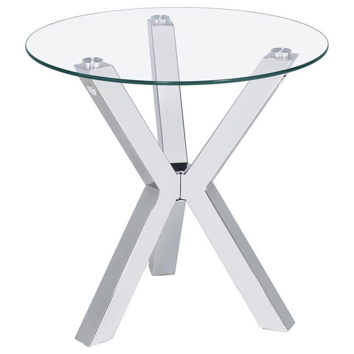 Kenzie - Round Tempered Glass Top Table – End Tables by Coaster Fine Furniture at Furniture Wholesale Plus , Nashville furniture store