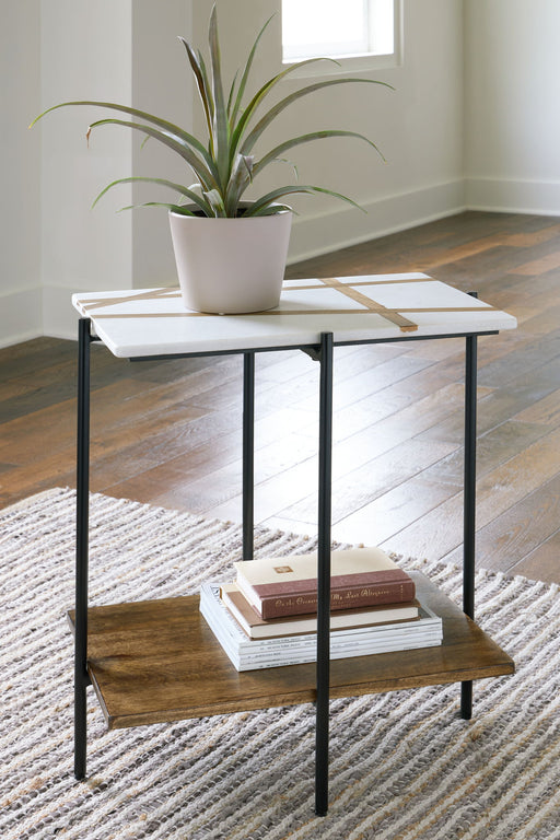 Braxmore - Accent Table - White / Light Brown – Accent Tables by Signature Design by Ashley® at Furniture Wholesale Plus , Nashville furniture store