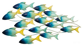 Dullcott - Indoor/Outdoor Wall Decor - Blue / Teal / Yellow – Wall Decor by Signature Design by Ashley® at Furniture Wholesale Plus , Nashville furniture store