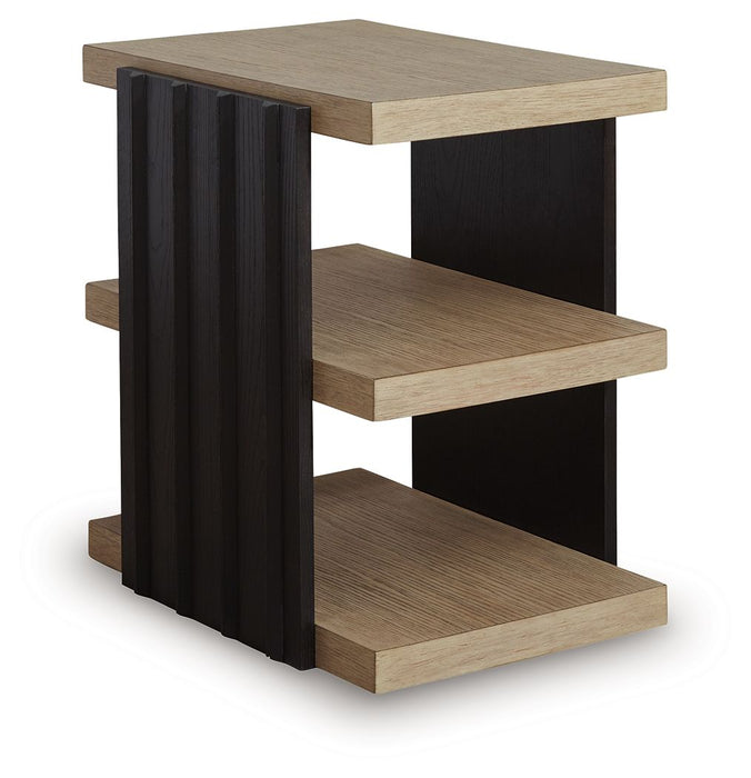 Rylandyn - Rectangular End Table - Black / Light Brown – End Tables by Signature Design by Ashley® at Furniture Wholesale Plus , Nashville furniture store