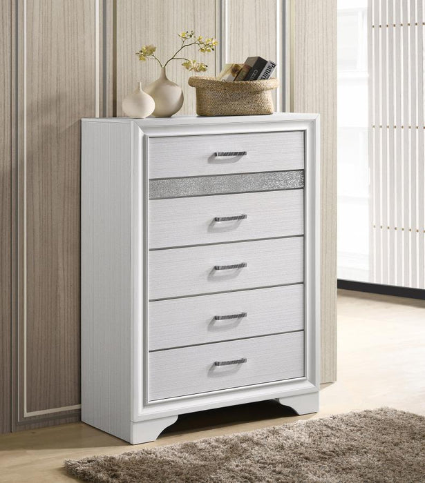 Miranda - 5-Drawer Bedroom Chest – Accent Chests by CoasterEveryday at Furniture Wholesale Plus , Nashville furniture store