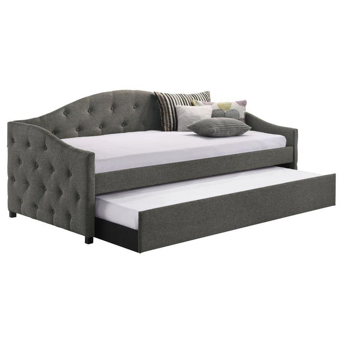 Sadie - Upholstered Daybed With Trundle – Daybeds by CoasterEveryday at Furniture Wholesale Plus , Nashville furniture store