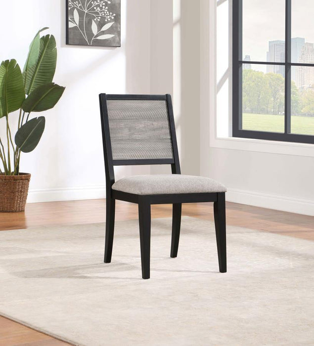 Elodie - Wood Dining Side Chair (Set of 2) - Gray And Black – Chair Sets by Coaster Fine Furniture at Furniture Wholesale Plus , Nashville furniture store