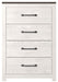 Gerridan - Four Drawer Chest - White / Gray – Accent Chests by Signature Design by Ashley® at Furniture Wholesale Plus , Nashville furniture store