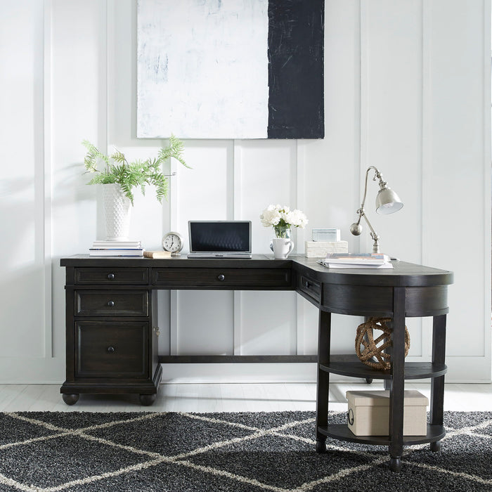 Harvest Home - L Shaped Desk - Chalkboard – Corner Desks by Liberty Furniture at Furniture Wholesale Plus , Nashville furniture store