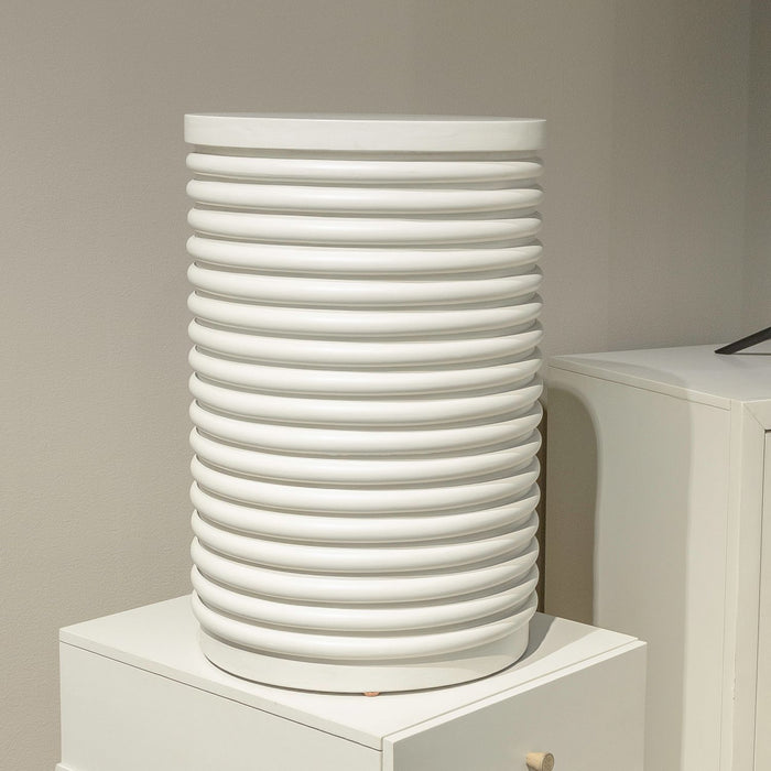 Berkley Square - Round Chairside Table - Linen & Khaki – Chair Side Tables by Liberty Furniture at Furniture Wholesale Plus , Nashville furniture store