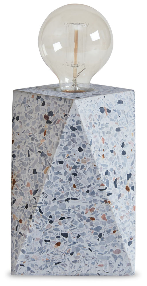 Maywick - White - Concrete Table Lamp - Premium Table Lamps from Signature Design by Ashley® - Just $48! Shop now at Furniture Wholesale Plus  We are the best furniture store in Nashville, Hendersonville, Goodlettsville, Madison, Antioch, Mount Juliet, Lebanon, Gallatin, Springfield, Murfreesboro, Franklin, Brentwood