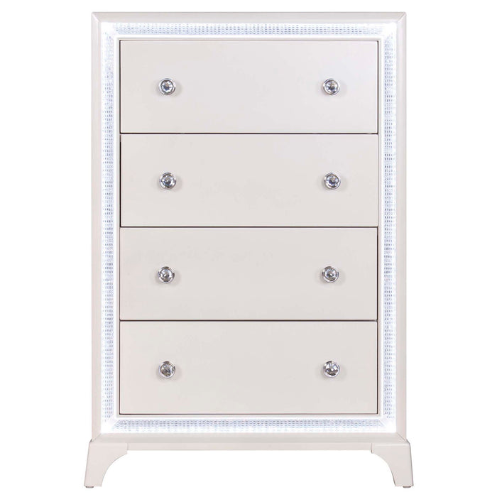 Cassie - Chest - Off-White – Accent Chests by Steve Silver Furniture at Furniture Wholesale Plus , Nashville furniture store