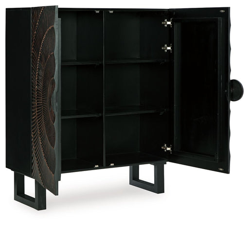 Fosterman - Accent Cabinet - Distressed Black – Accent Cabinets by Signature Design by Ashley® at Furniture Wholesale Plus , Nashville furniture store