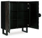 Fosterman - Accent Cabinet - Distressed Black – Accent Cabinets by Signature Design by Ashley® at Furniture Wholesale Plus , Nashville furniture store