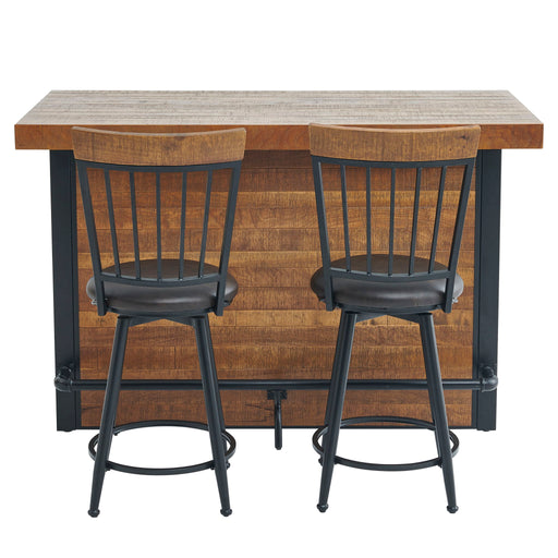 Tyler - 3 Piece Dining Set (Bar Table And Chairs) - Light Brown – 3 Piece Dining Room Sets by Steve Silver Furniture at Furniture Wholesale Plus , Nashville furniture store