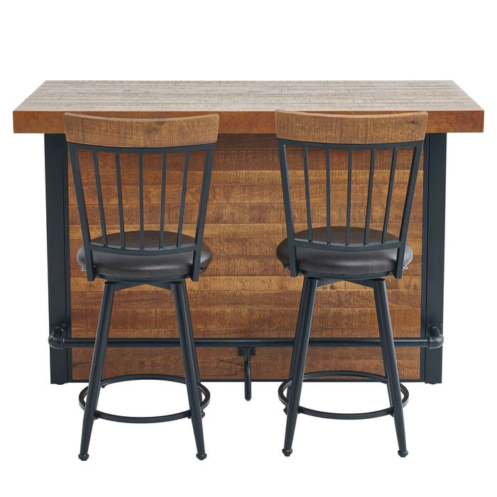 Tyler - 3 Piece Dining Set (Bar Table And Chairs) - Light Brown – 3 Piece Dining Room Sets by Steve Silver Furniture at Furniture Wholesale Plus , Nashville furniture store
