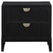 Brookmead - 2-Drawer Nightstand - Black – Accent Nightstands by Coaster Fine Furniture at Furniture Wholesale Plus , Nashville furniture store