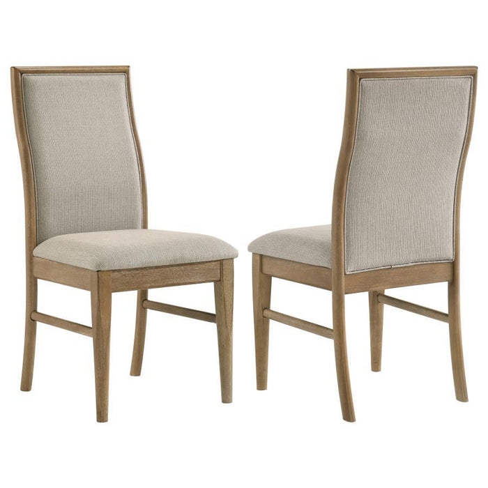 Adina - Upholstered Dining Side Chair (Set of 2) - Barley – Chair Sets by Coaster Fine Furniture at Furniture Wholesale Plus , Nashville furniture store