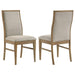 Adina - Upholstered Dining Side Chair (Set of 2) - Barley – Chair Sets by Coaster Fine Furniture at Furniture Wholesale Plus , Nashville furniture store