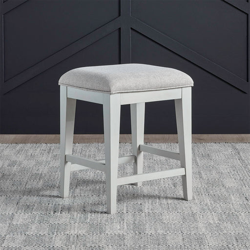 Berkley Square - Upholstered Console Stool - Linen & Khaki – Counter Height (24"-27") by Liberty Furniture at Furniture Wholesale Plus , Nashville furniture store