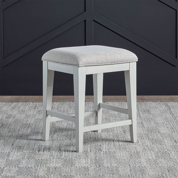 Berkley Square - Upholstered Console Stool - Linen & Khaki – Counter Height (24"-27") by Liberty Furniture at Furniture Wholesale Plus , Nashville furniture store
