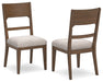 Cabalynn - Dining Uph Side Chair (Set of 2) - Oatmeal / Light Brown – Chair Sets by Signature Design by Ashley® at Furniture Wholesale Plus , Nashville furniture store