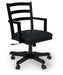 Wildenauer - Brown / Black - Home Office Swivel Desk Chair - Premium Swivel Chairs from Signature Design by Ashley® - Just $278! Shop now at Furniture Wholesale Plus  We are the best furniture store in Nashville, Hendersonville, Goodlettsville, Madison, Antioch, Mount Juliet, Lebanon, Gallatin, Springfield, Murfreesboro, Franklin, Brentwood