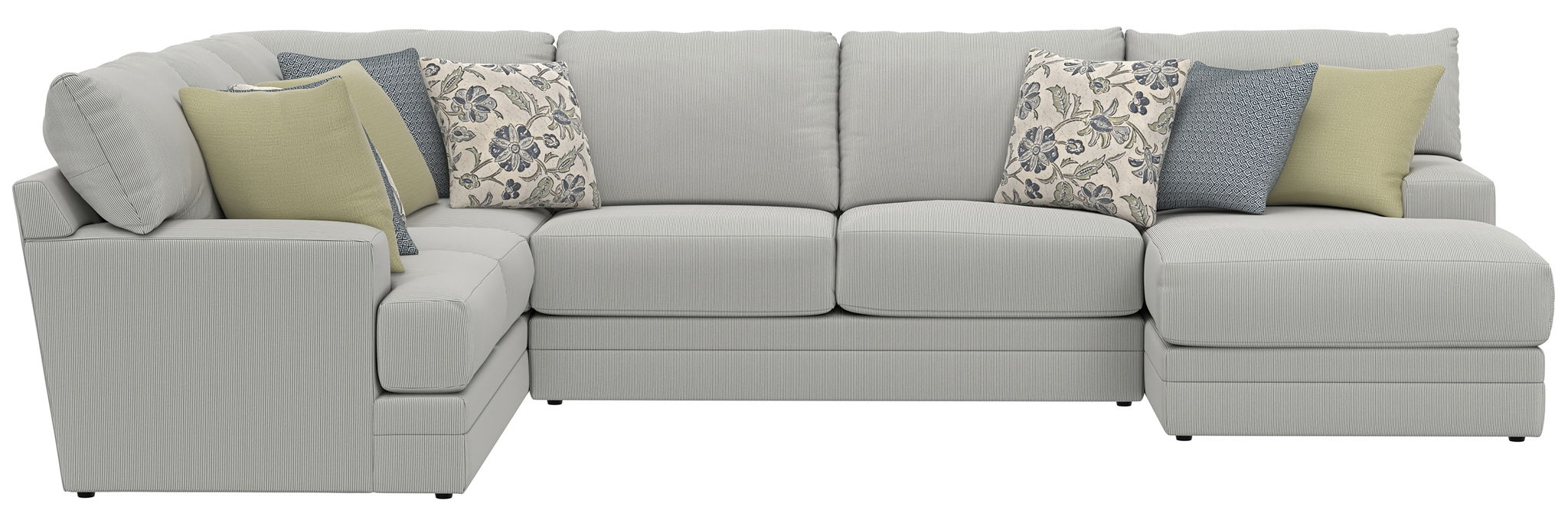 Stockbridge - Sectional With Comfort Coil Seating And 9 Accent Pillows Included – Stationary Sectionals by Jackson at Furniture Wholesale Plus , Nashville furniture store