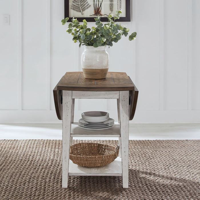 Al Fresco - Drop Leaf Table - Graphite & Whitestone – Dining Tables by Liberty Furniture at Furniture Wholesale Plus , Nashville furniture store