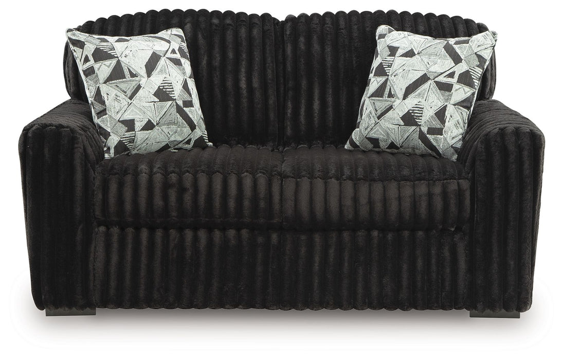Midnight-Madness - Loveseat – Stationary Loveseats by Signature Design by Ashley® at Furniture Wholesale Plus , Nashville furniture store