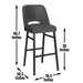 Sarah - Barstool - Brown – Bar Height (28"-30") by Steve Silver Furniture at Furniture Wholesale Plus , Nashville furniture store