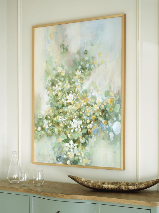 Reedster - Wall Art - Green / Blue / Yellow – Canvas Art by Signature Design by Ashley® at Furniture Wholesale Plus , Nashville furniture store
