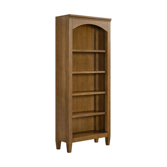 Portico - Open Bookcase - Brown Oak – Standard Bookcases by Elements International at Furniture Wholesale Plus , Nashville furniture store
