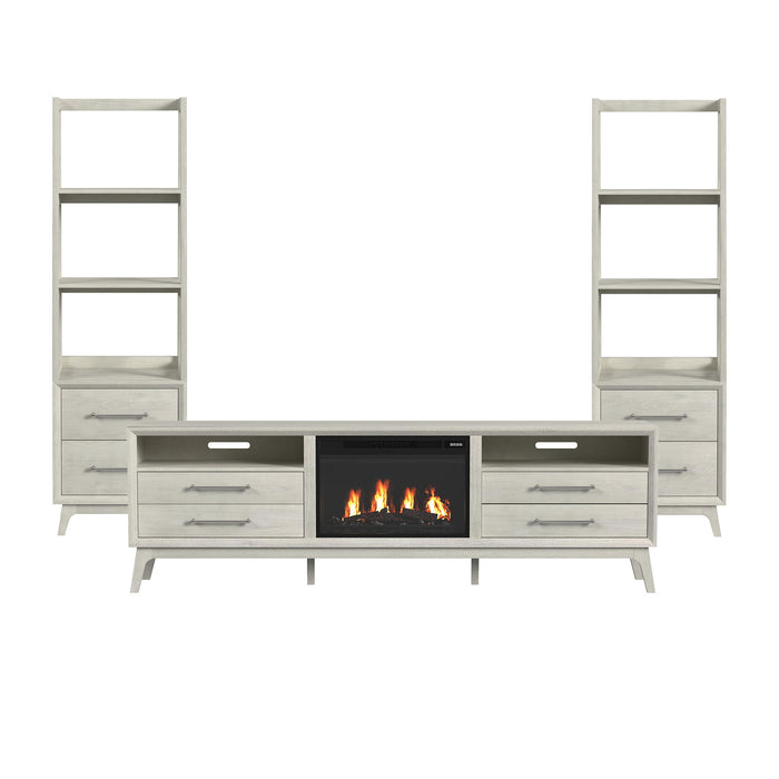Westland - 4 Piece Entertainment Unit With 82" TV Console - Almond – Entertainment Centers by Elements International at Furniture Wholesale Plus , Nashville furniture store