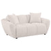 Destino - Chenille Upholstered Splayed Arm Loveseat - Greige – Stationary Loveseats by Coaster Fine Furniture at Furniture Wholesale Plus , Nashville furniture store
