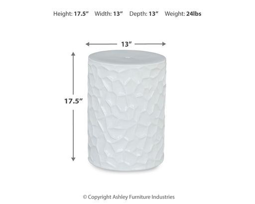 Jungrove - Stool - White – Accent Stools by Signature Design by Ashley® at Furniture Wholesale Plus , Nashville furniture store