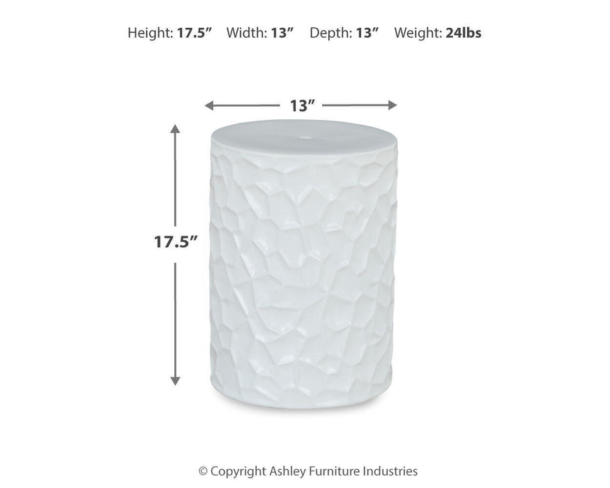 Jungrove - Stool - White – Accent Stools by Signature Design by Ashley® at Furniture Wholesale Plus , Nashville furniture store