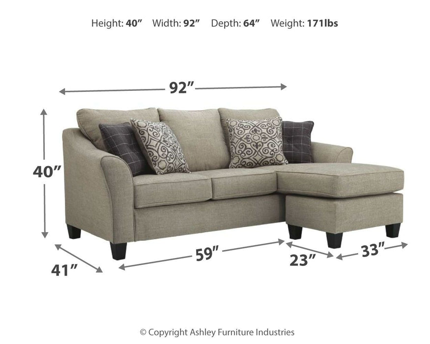 Kestrel - Sofa Chaise - Pearl Silver – Stationary Sofas by Ashley® at Furniture Wholesale Plus , Nashville furniture store