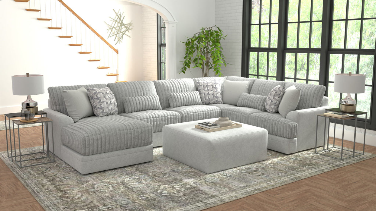 Titan - Sectional With Comfort Coil Seating, Cocktail Ottoman And Accent Pillows Included – 2 Piece Living Room Sets by Jackson at Furniture Wholesale Plus , Nashville furniture store