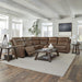 Collins - 6 Piece Sectional - York Chestnut – Reclining Sectionals by Liberty Furniture at Furniture Wholesale Plus , Nashville furniture store