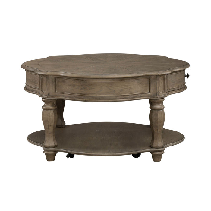 Magnolia Manor - Round Cocktail Table – Cocktail Tables by Liberty Furniture at Furniture Wholesale Plus , Nashville furniture store