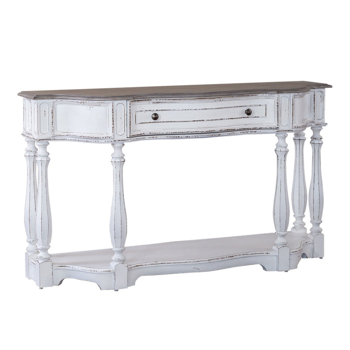 Magnolia Manor - Hall Console Table - Antique White – Console Tables by Liberty Furniture at Furniture Wholesale Plus , Nashville furniture store