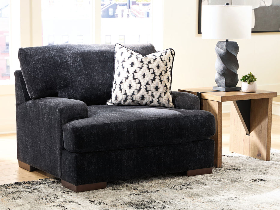 Whitmore Manor - Chair And A Half - Black Pearl – Arm Chairs by Benchcraft® at Furniture Wholesale Plus , Nashville furniture store