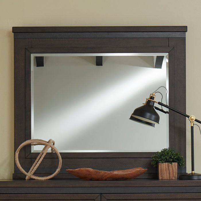 Thornwood Hills - Mirror Metal Strip Accents - Rock Beaten Brown – Mirrors by Liberty Furniture at Furniture Wholesale Plus , Nashville furniture store