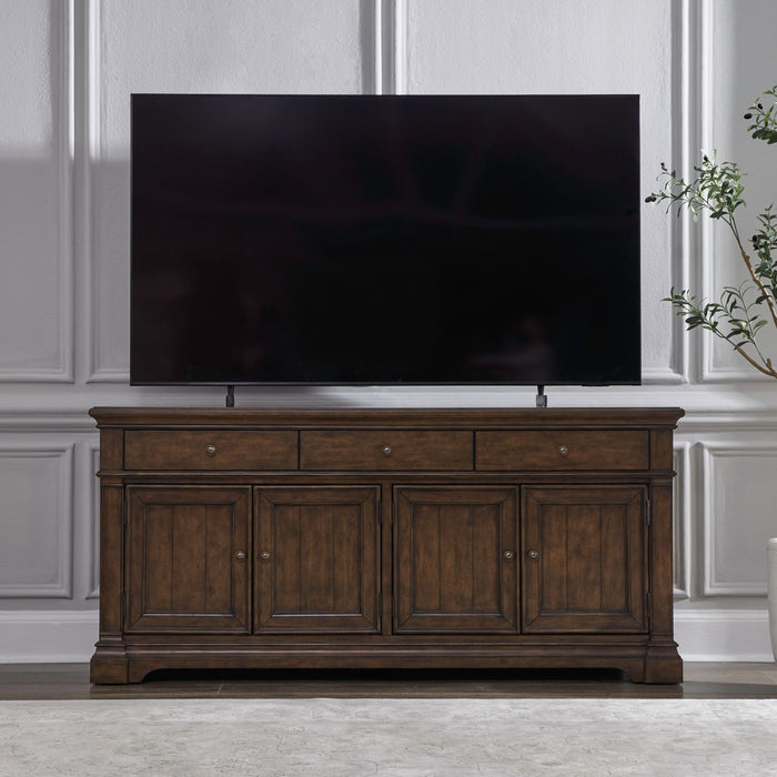 Arden Road - 74" TV Console - Cherry – TV Stands by Liberty Furniture at Furniture Wholesale Plus , Nashville furniture store