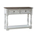 Magnolia Manor - Hall Console Bottom With Shelf For Display & Storage - Antique White – Console Tables by Liberty Furniture at Furniture Wholesale Plus , Nashville furniture store