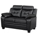Finley - Upholstered Padded Arm Tufted Loveseat - Black – Stationary Loveseats by CoasterEveryday at Furniture Wholesale Plus , Nashville furniture store