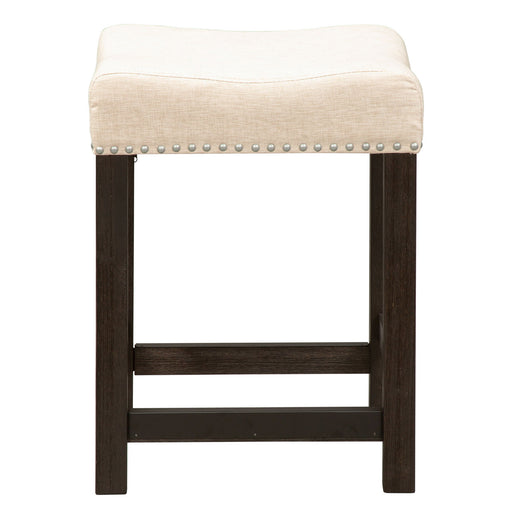 Heatherbrook - Upholstered Console Stool - Charcoal & Ash – Counter Height (24"-27") by Liberty Furniture at Furniture Wholesale Plus , Nashville furniture store